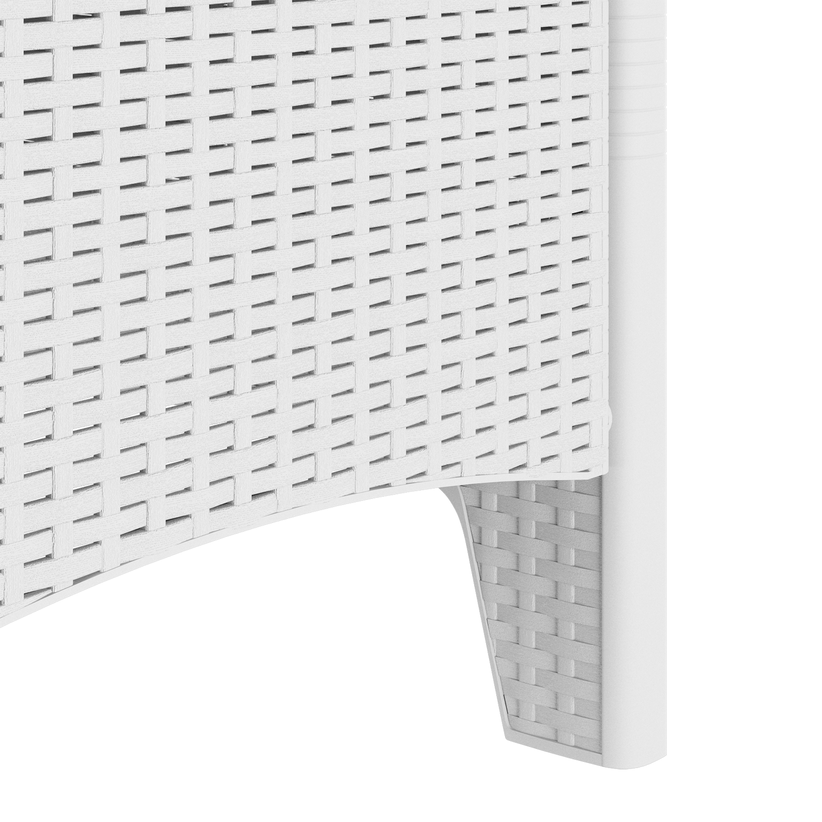 Hage Stol 4 pcs Hvit 53 x 49 x 85 cm PP