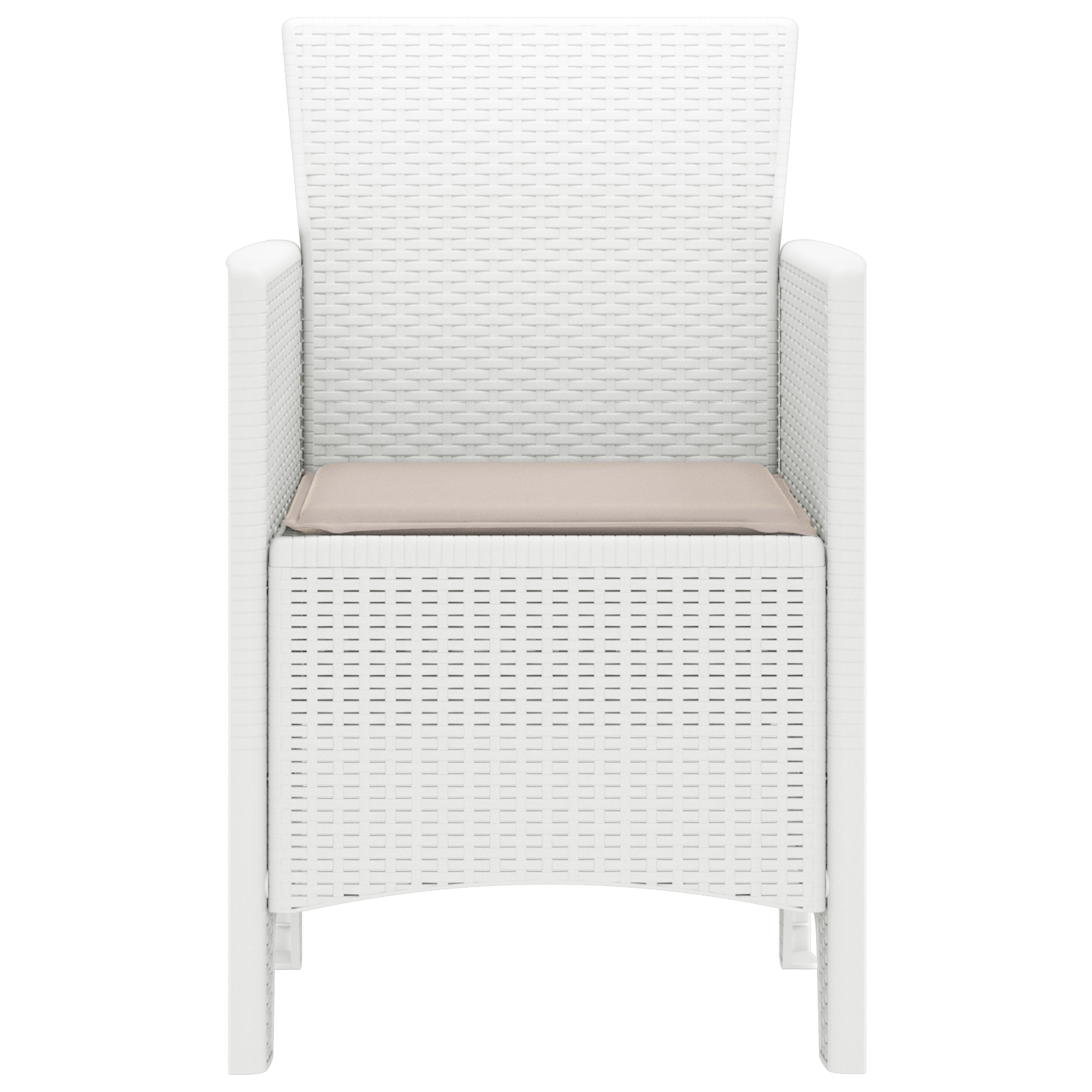 Hage Stol 4 pcs Hvit 53 x 49 x 85 cm PP
