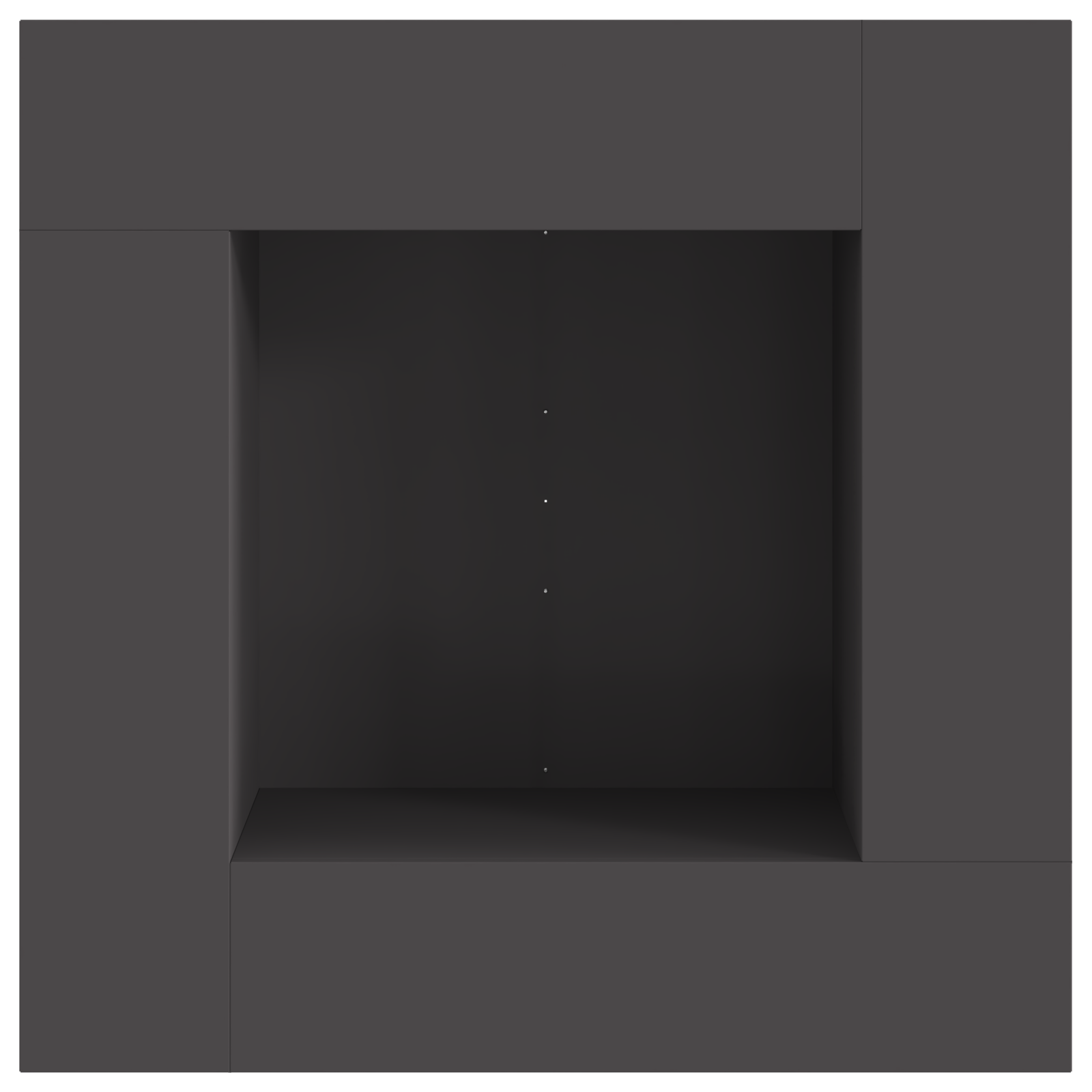 Bålplass Svart 80 x 80 x 40 cm Kaldvalsestål