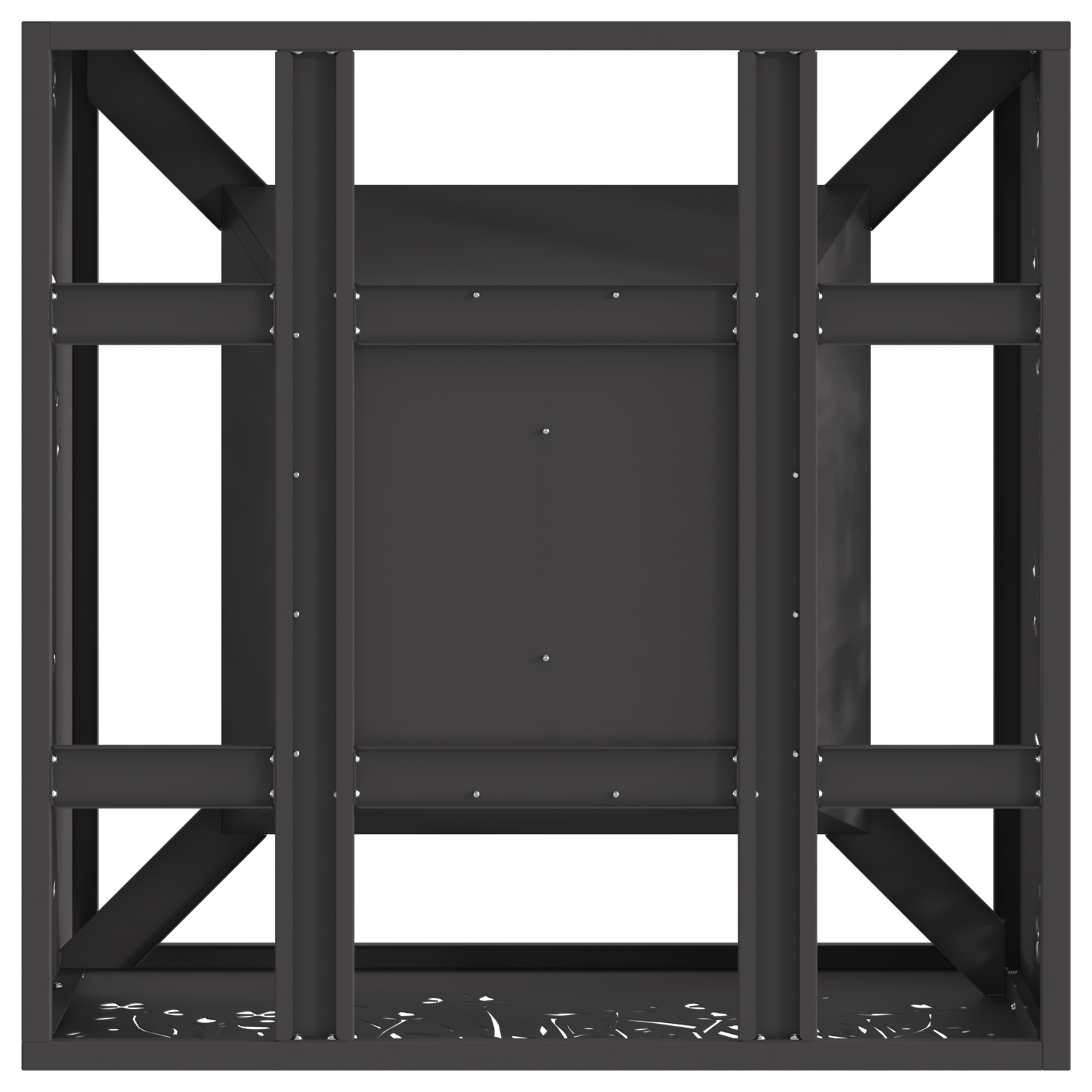 Bålplass Svart 60 x 60 x 30 cm Kaldvalsestål