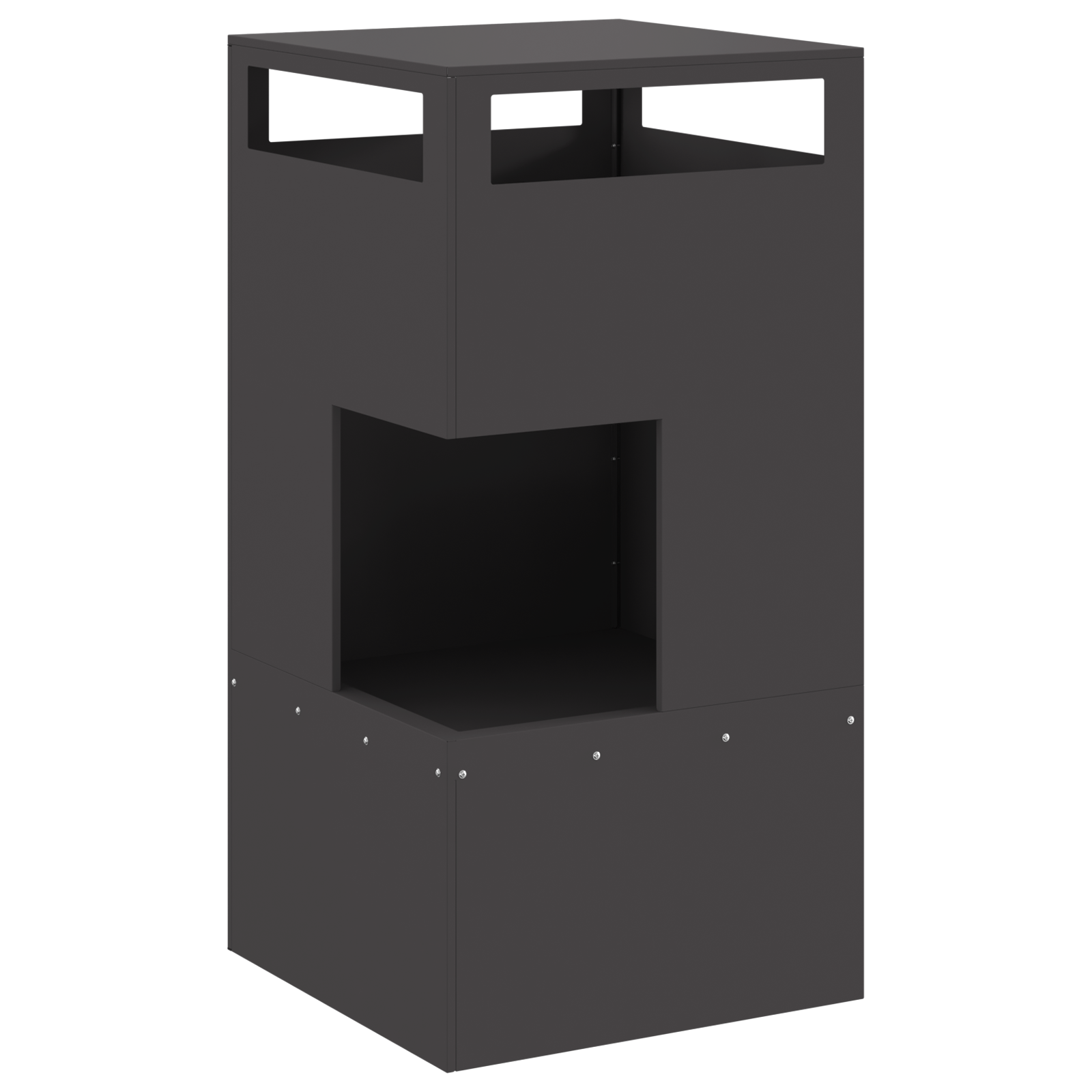 Bålplass Svart 50 x 50 x 100 cm Kaldvalsestål