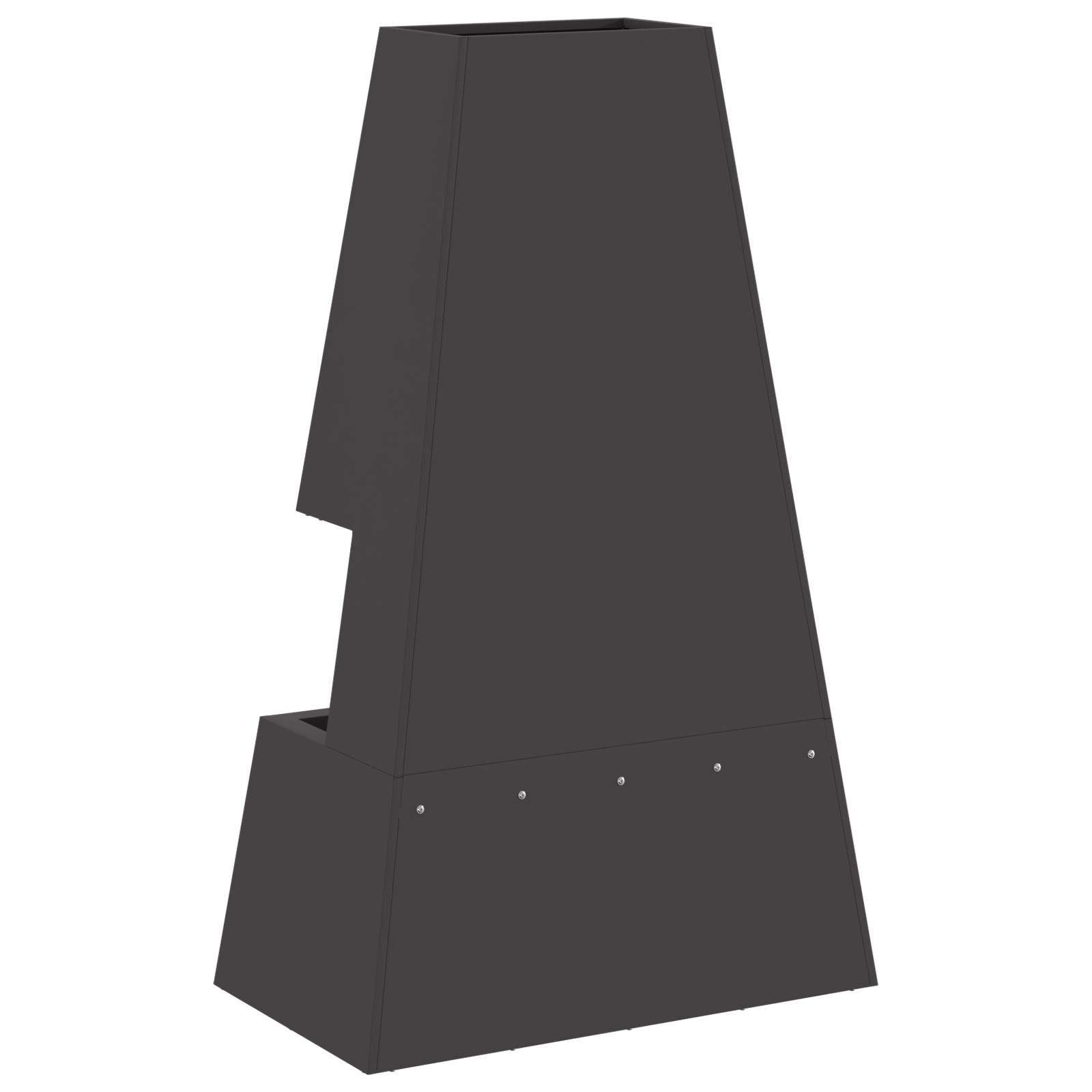 Bålplass Svart 60 x 35 x 100 cm Kaldvalsestål