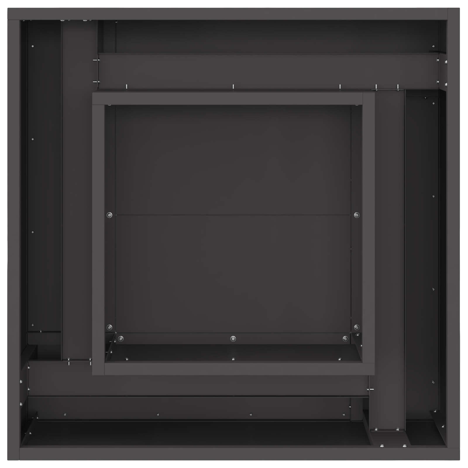 Bålplass Svart 60 x 60 x 30 cm Kaldvalsestål