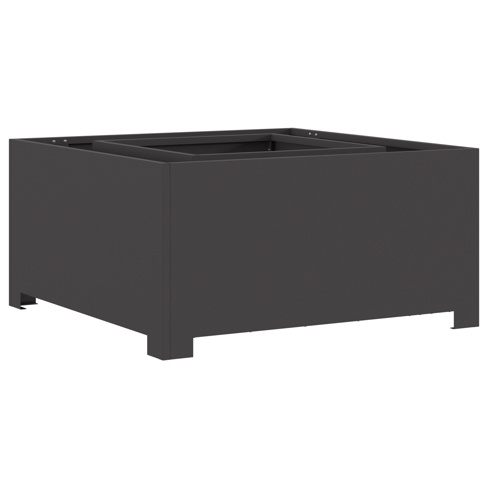 Bålplass Svart 80 x 80 x 40 cm Kaldvalsestål