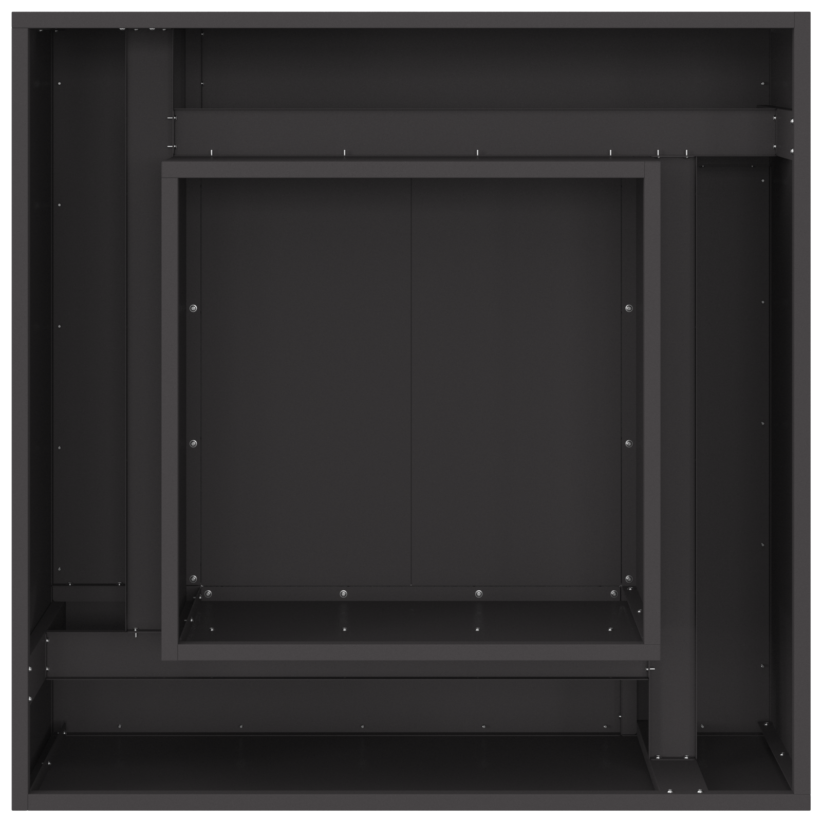 Bålplass Svart 80 x 80 x 40 cm Kaldvalsestål