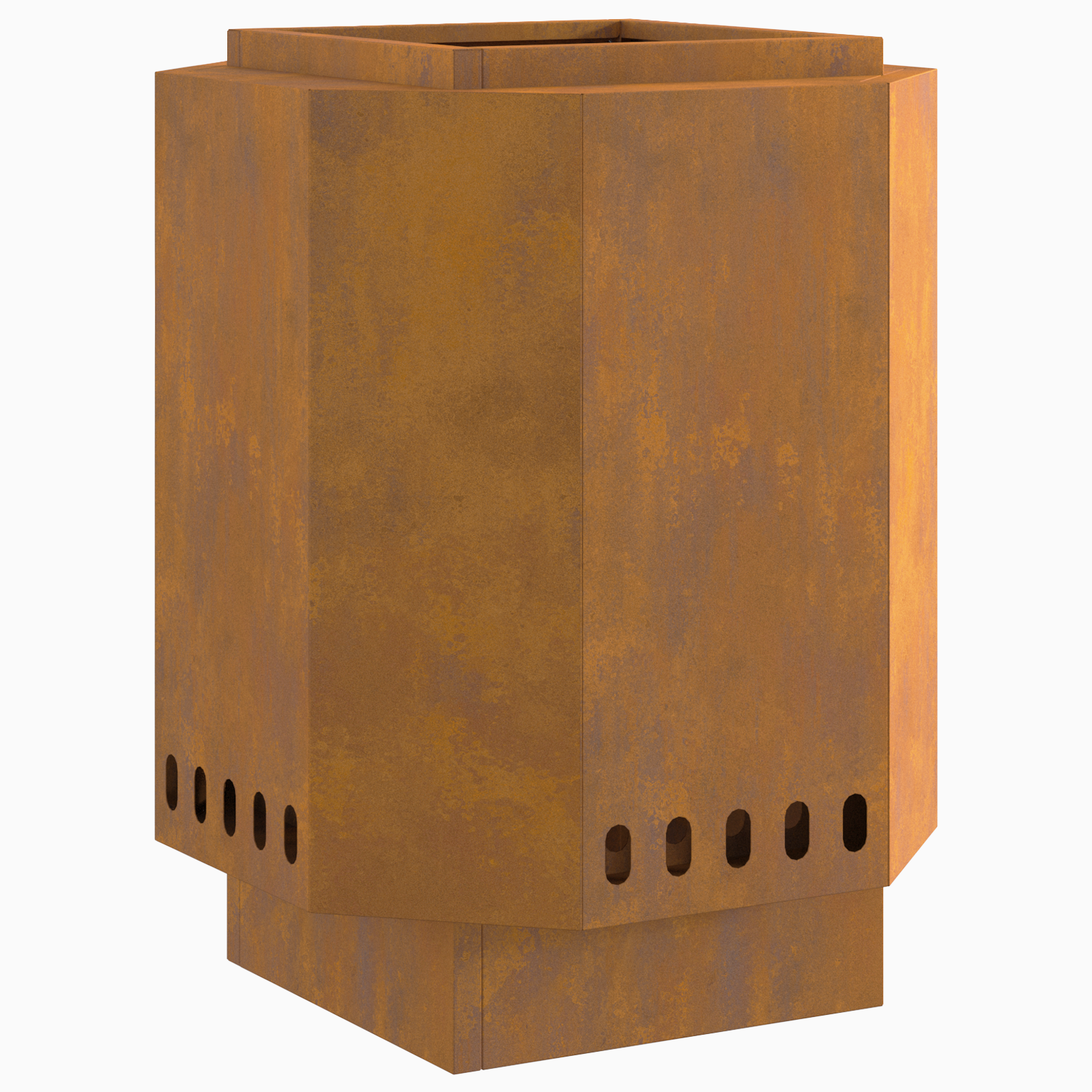 Bålplass Brun 38 x 38 x 51 cm Cortenstål