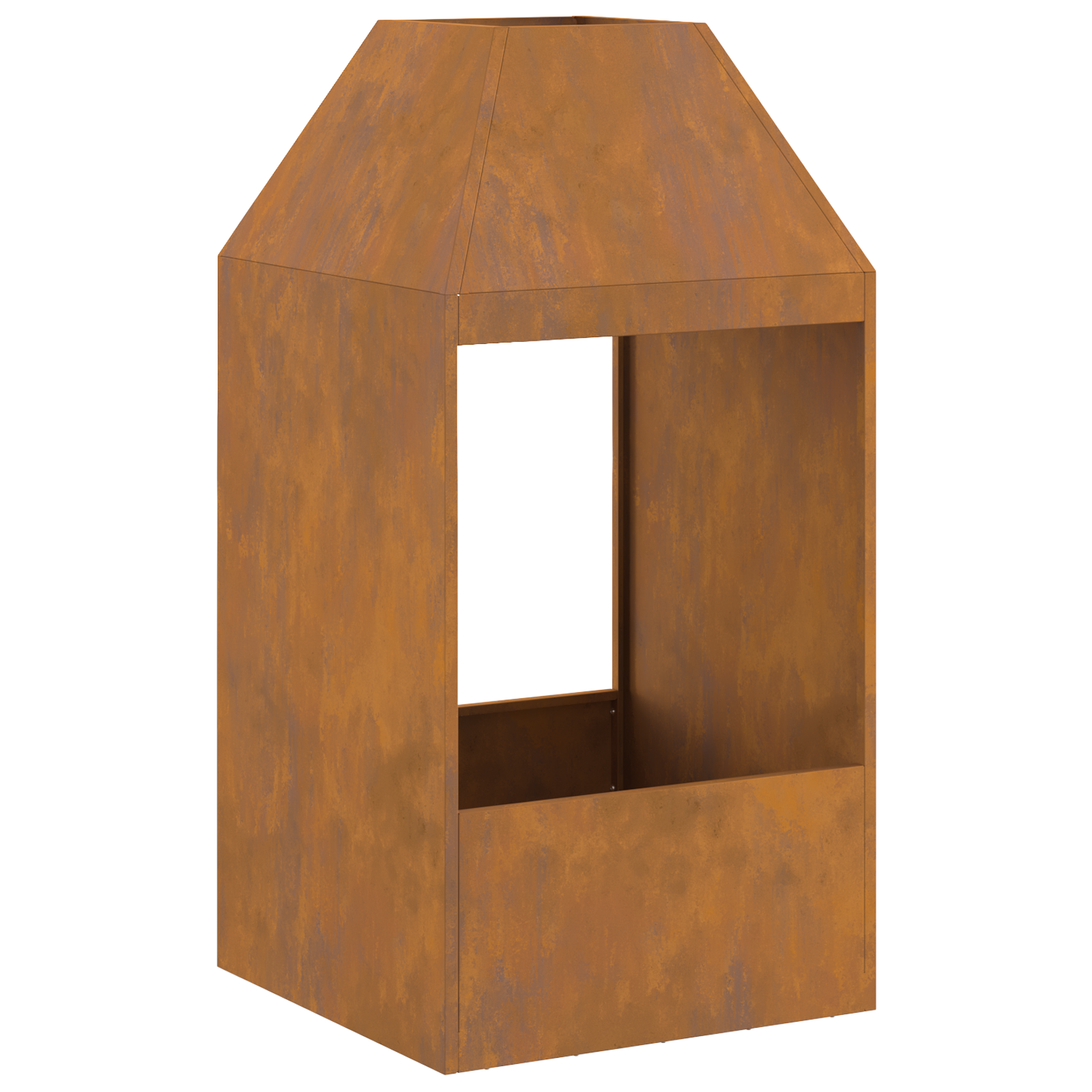 Bålplass Brun 50 x 50 x 100 cm Cortenstål
