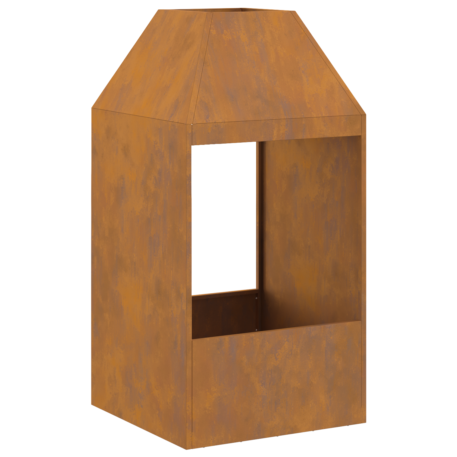 Bålplass Brun 50 x 50 x 100 cm Cortenstål