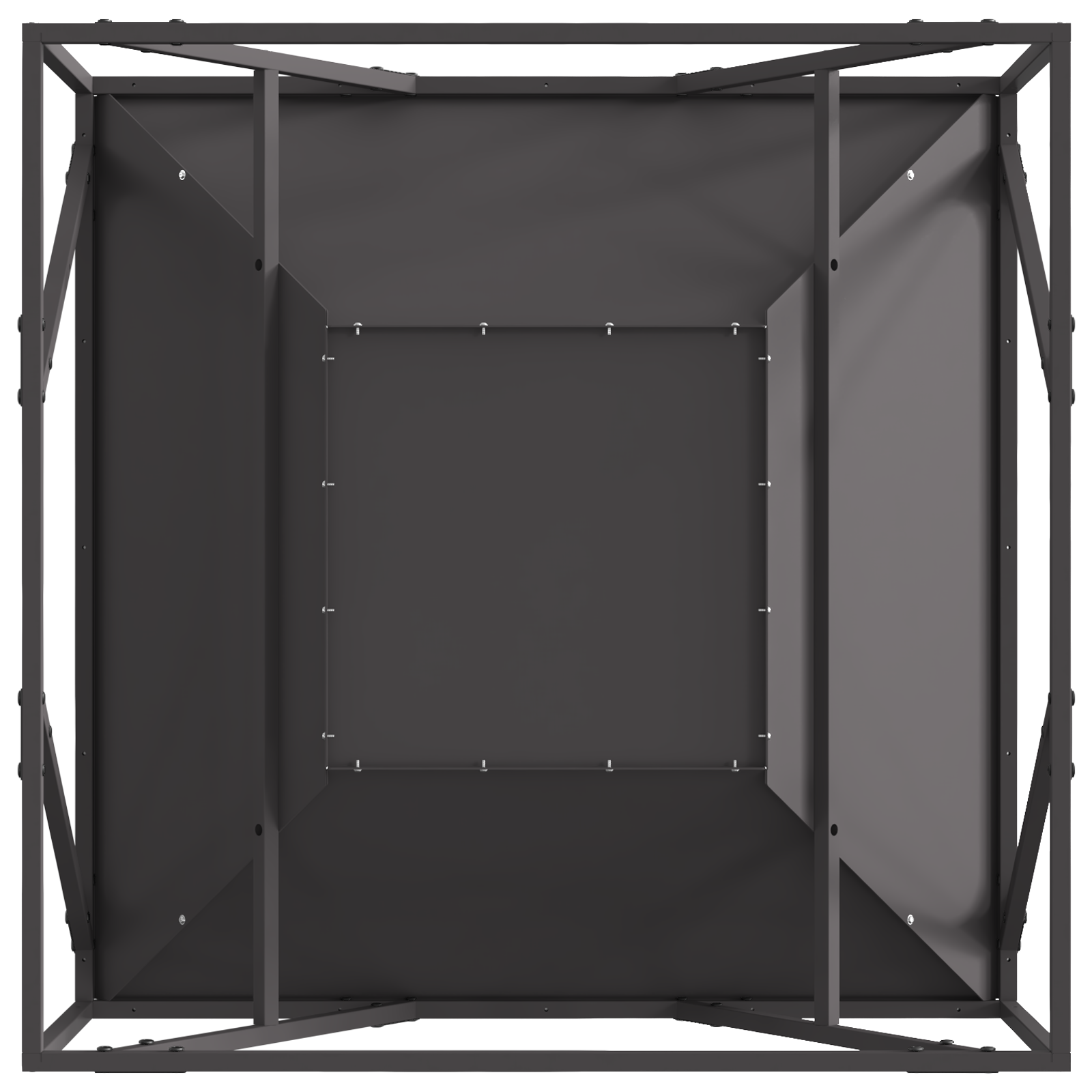 Bålplass Svart 80 x 80 x 40 cm Kaldvalsestål