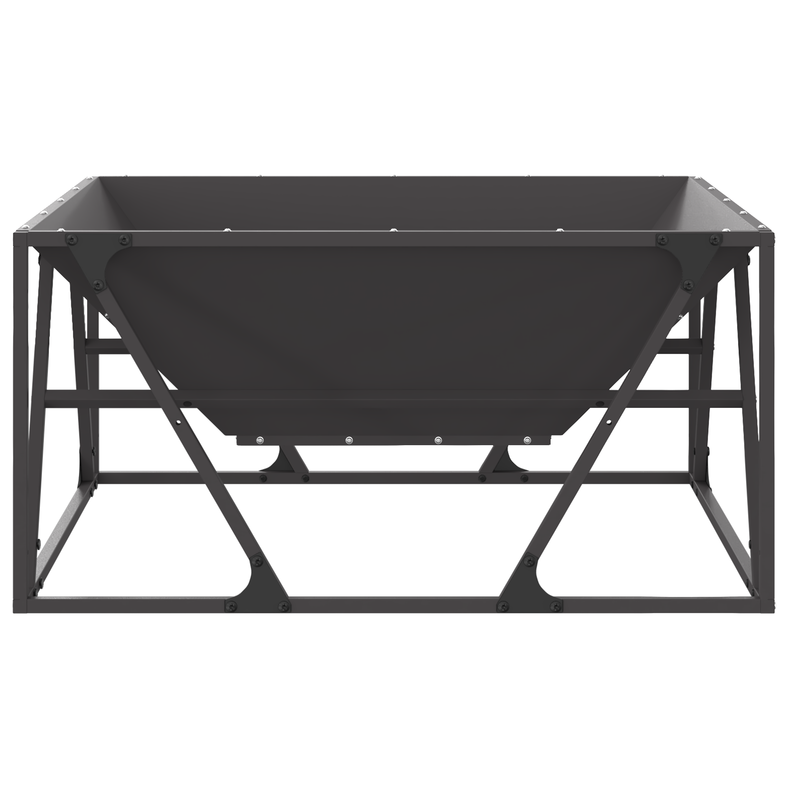 Bålplass Svart 80 x 80 x 40 cm Kaldvalsestål