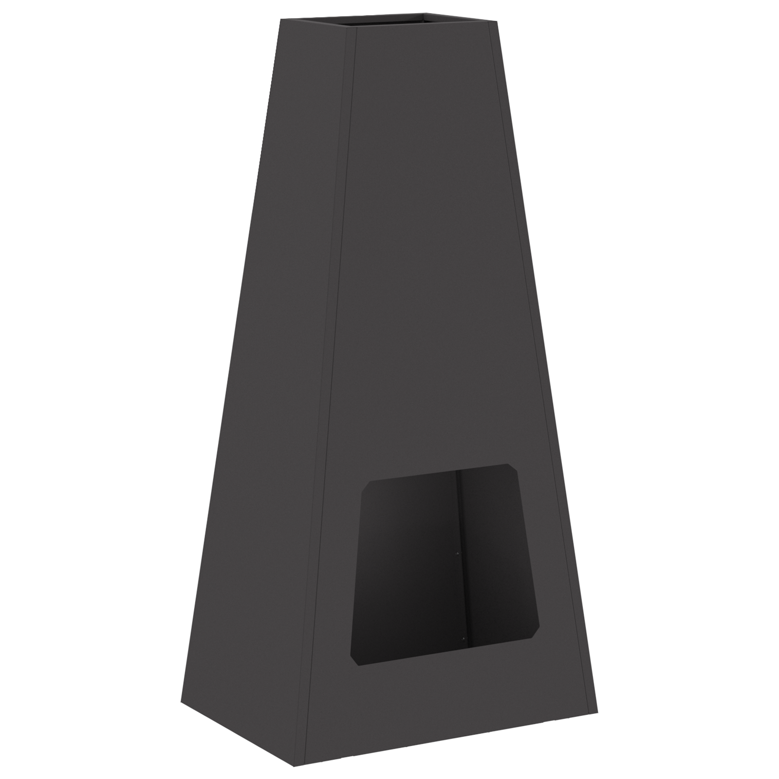 Bålplass Svart 50 x 35 x 100 cm Kaldvalsestål