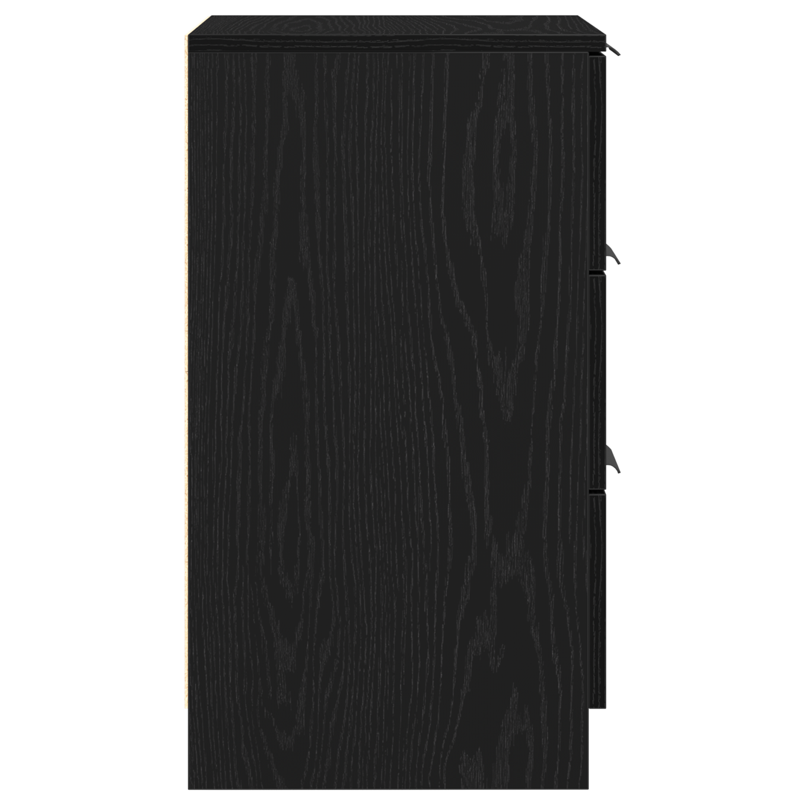 Nattbordskap 2 pcs Svart eik 40 x 65 x 65 cm Konstruert tre