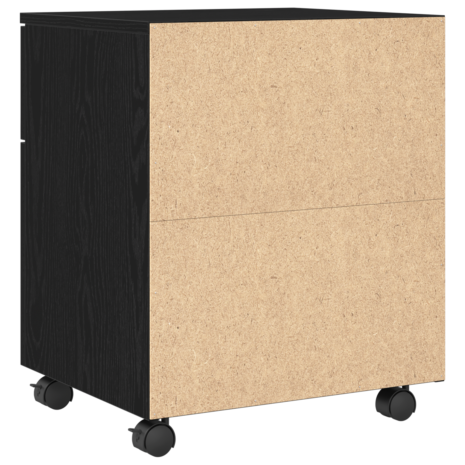 Arkivskap med skuff Svart eik 45 x 38 x 54 cm Konstruert tre