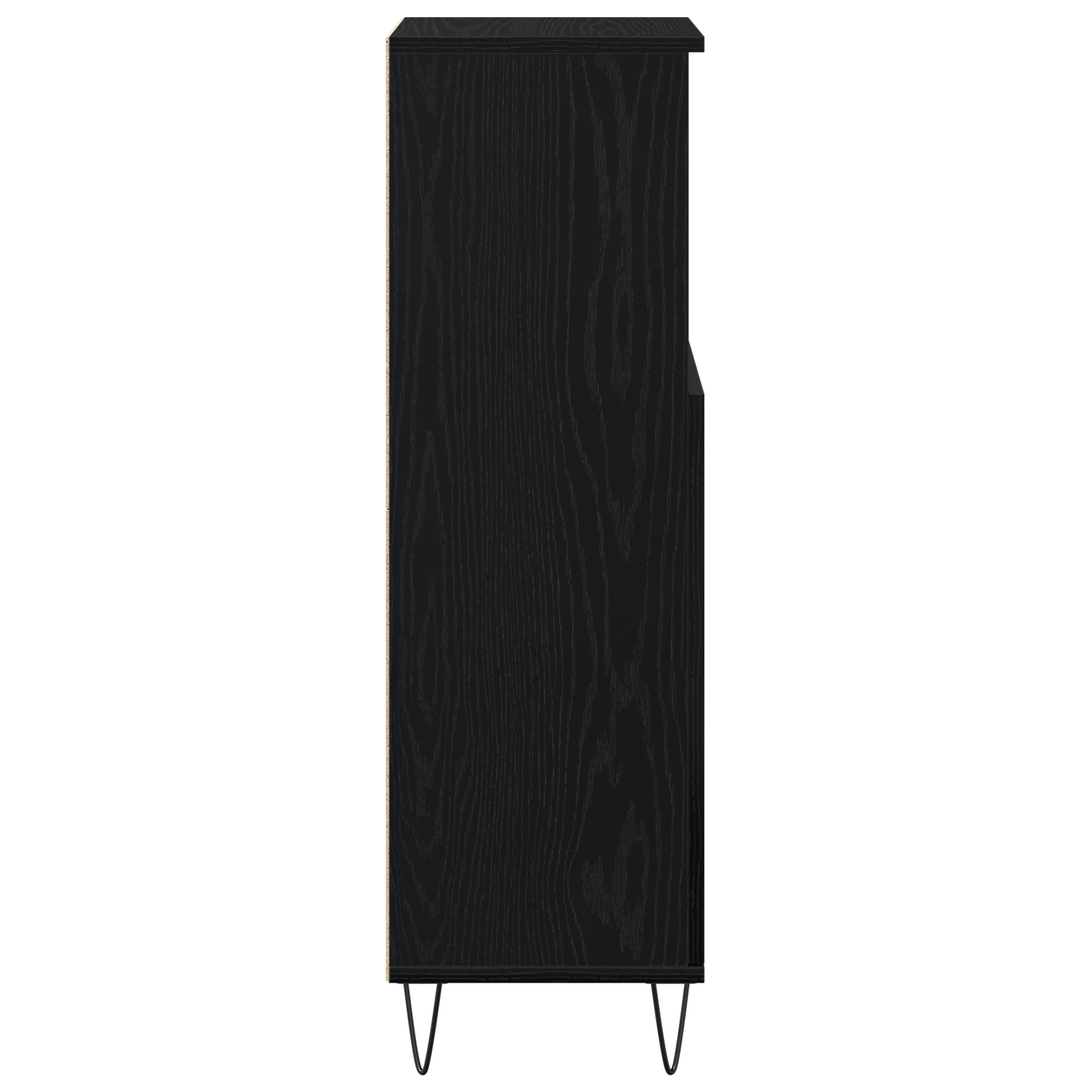 Baderomskap med dør Svart Eik 30 x 30 x 100 cm Konstruert tre