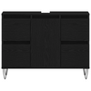 Vask cabinets med dør Svart Eik 80 x 33 x 60 cm Konstruert tre