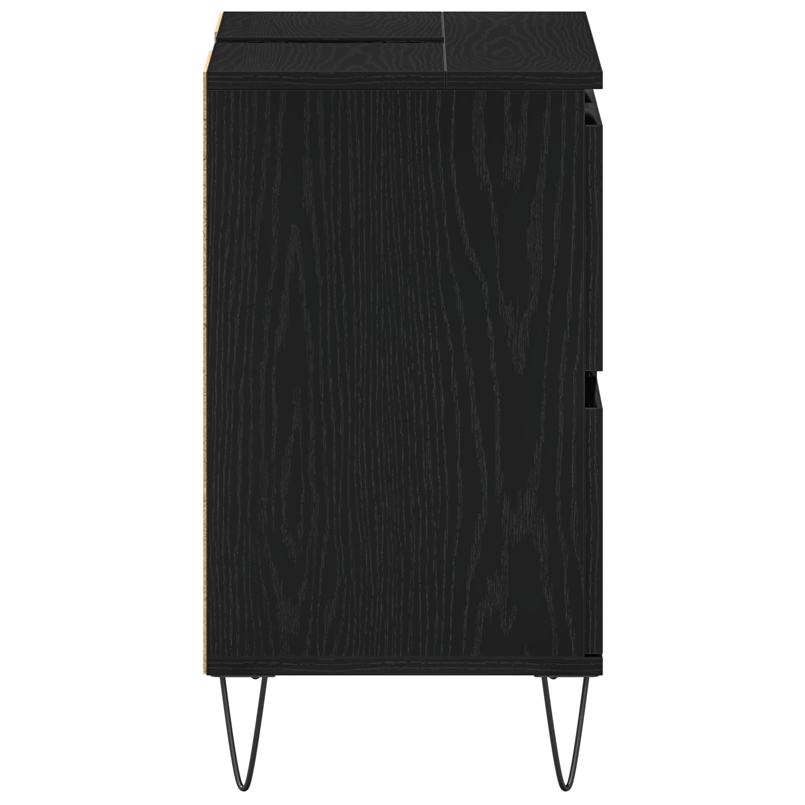 Vask cabinets med dør Svart Eik 80 x 33 x 60 cm Konstruert tre