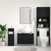 Vask cabinets med dør Svart Eik 80 x 33 x 60 cm Konstruert tre