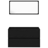 Bademøbelsett 2 pcs Svart Eik 80 x 38.5 x 45 cm Konstruert tre