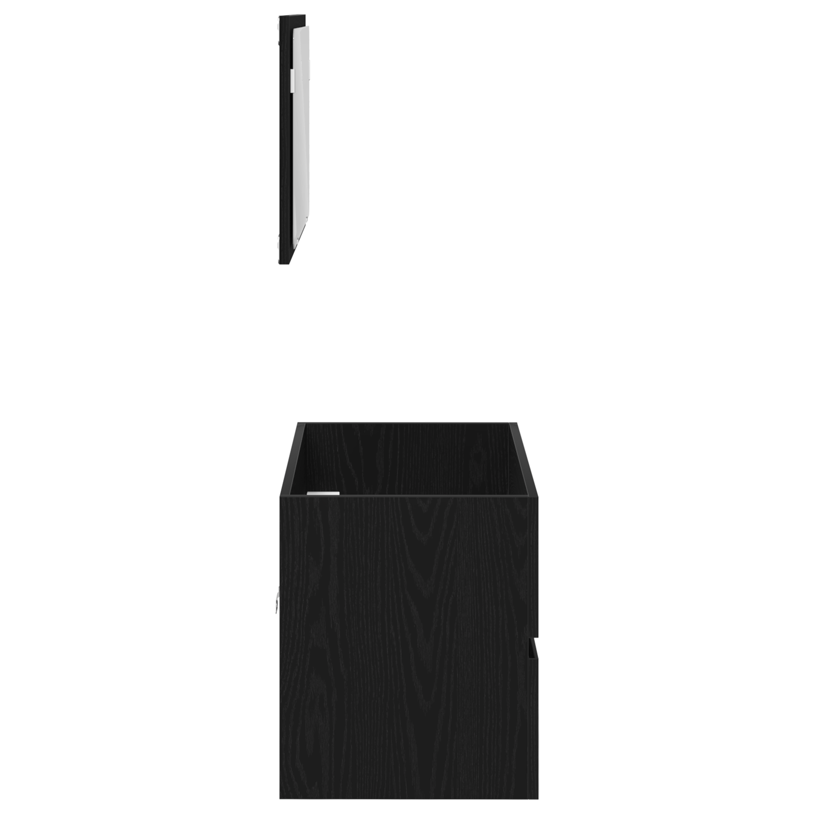 Bademøbelsett 2 pcs Svart Eik 80 x 38.5 x 45 cm Konstruert tre