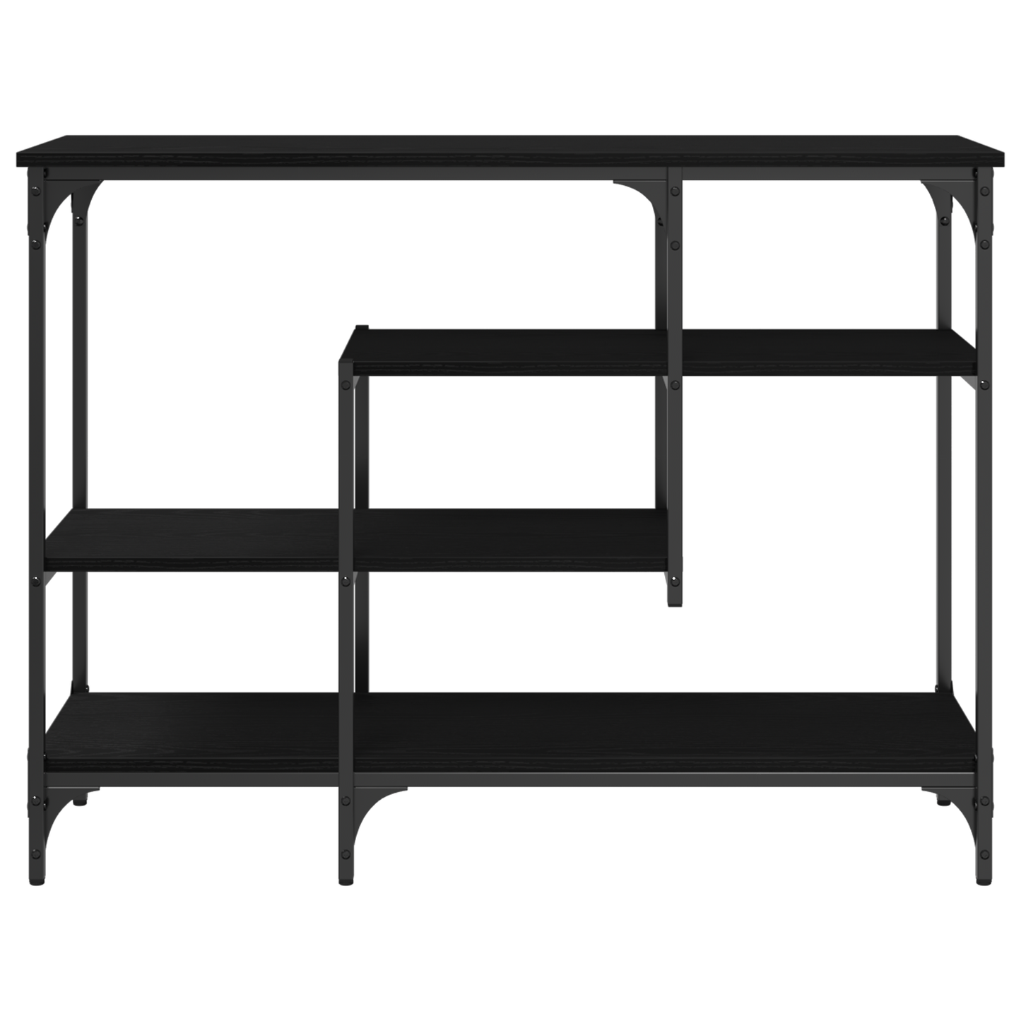 Konsollbord Svart eik 100 x 35 x 75 cm Ingeniørtre og metall
