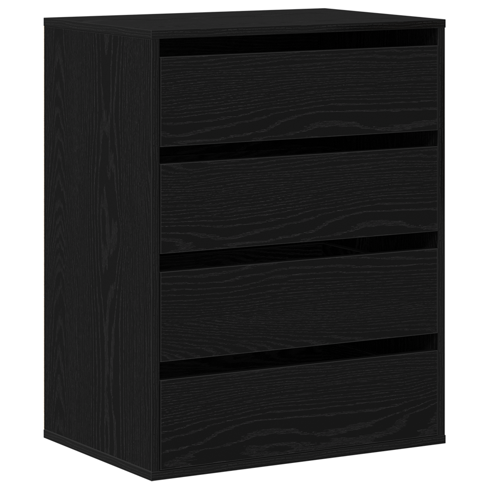 Kommode med skuff Svart eik 60 x 41 x 76 cm Konstruert tre
