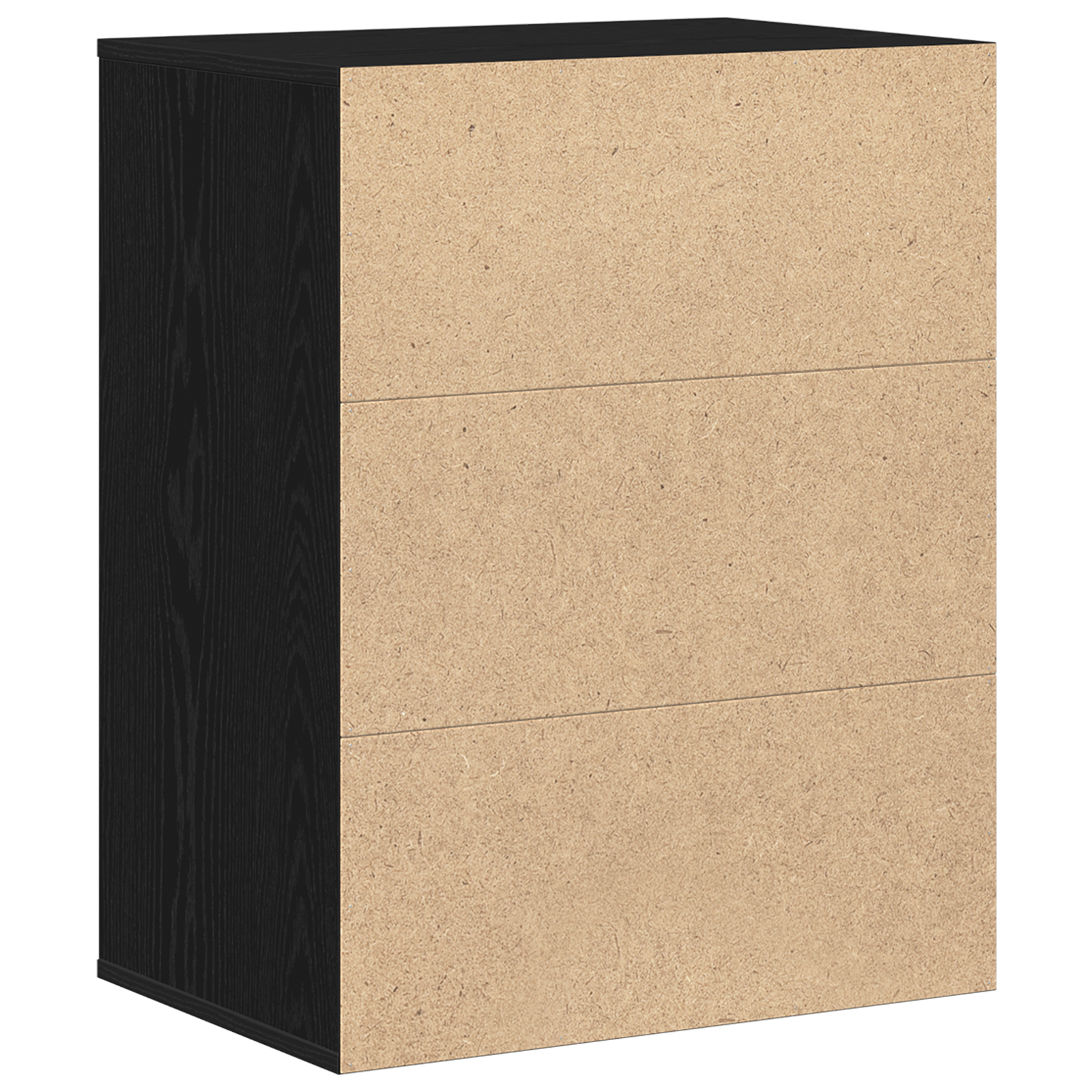 Kommode med skuff Svart eik 60 x 41 x 76 cm Konstruert tre