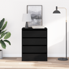 Kommode med skuff Svart eik 60 x 41 x 76 cm Konstruert tre