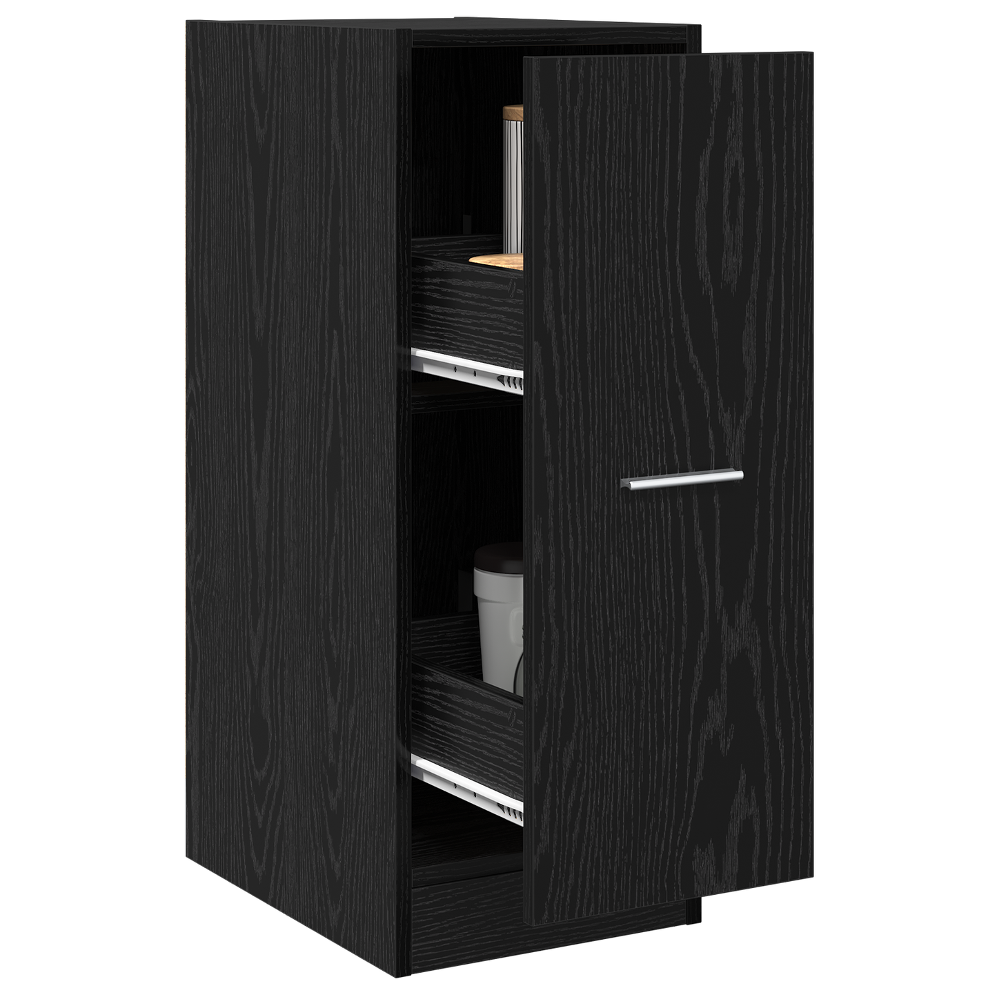 Apotekskap Svart eik 30 x 41 x 77,5 cm Konstruert tre