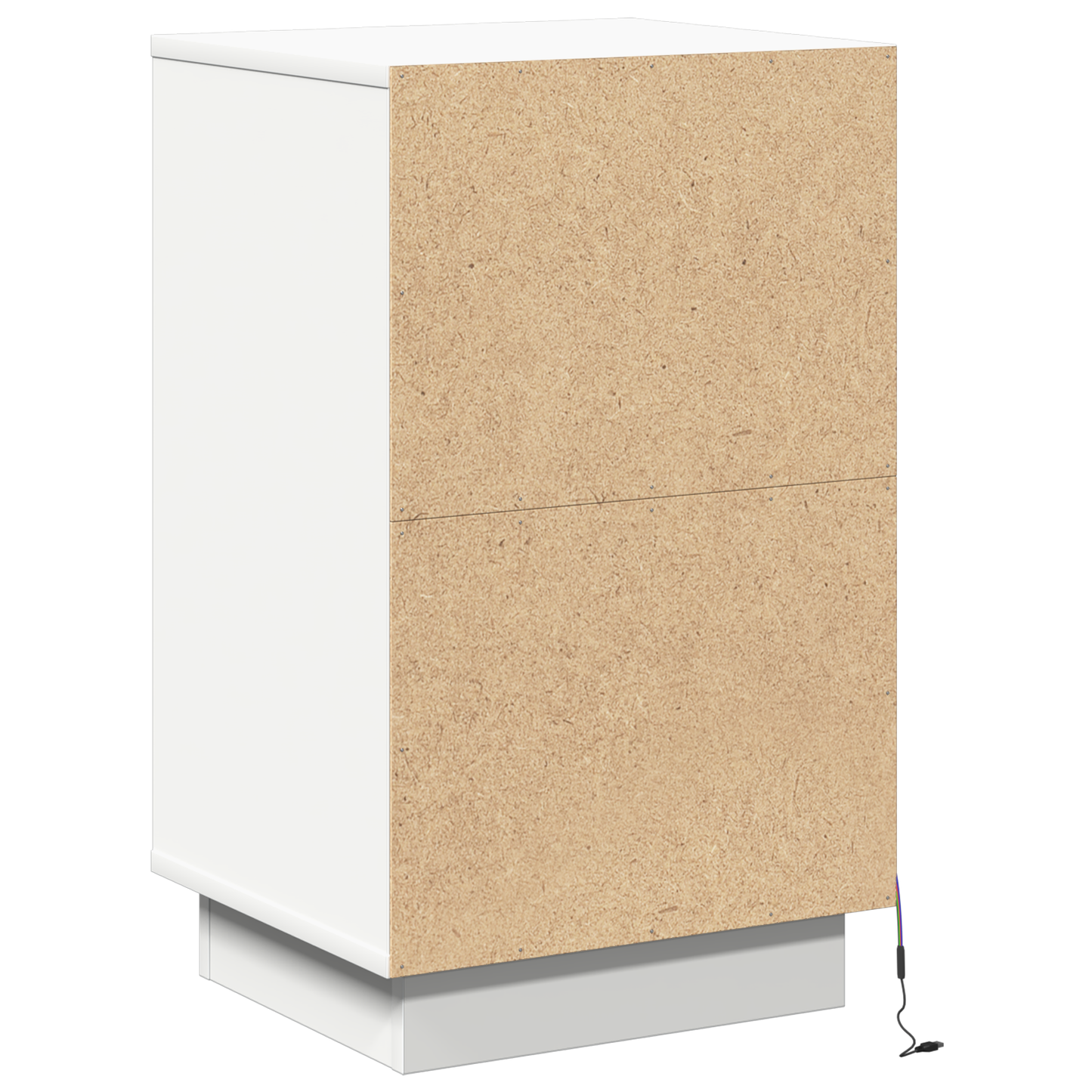 Nattbordskap med skuff Hvit 39 x 34,5 x 65 cm Konstruert tre