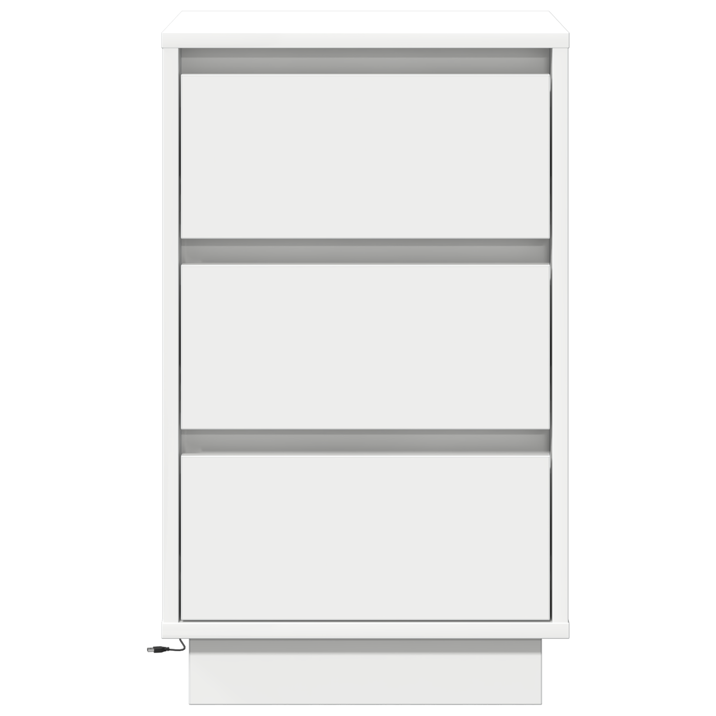 Nattbordskap med skuff Hvit 39 x 34,5 x 65 cm Konstruert tre