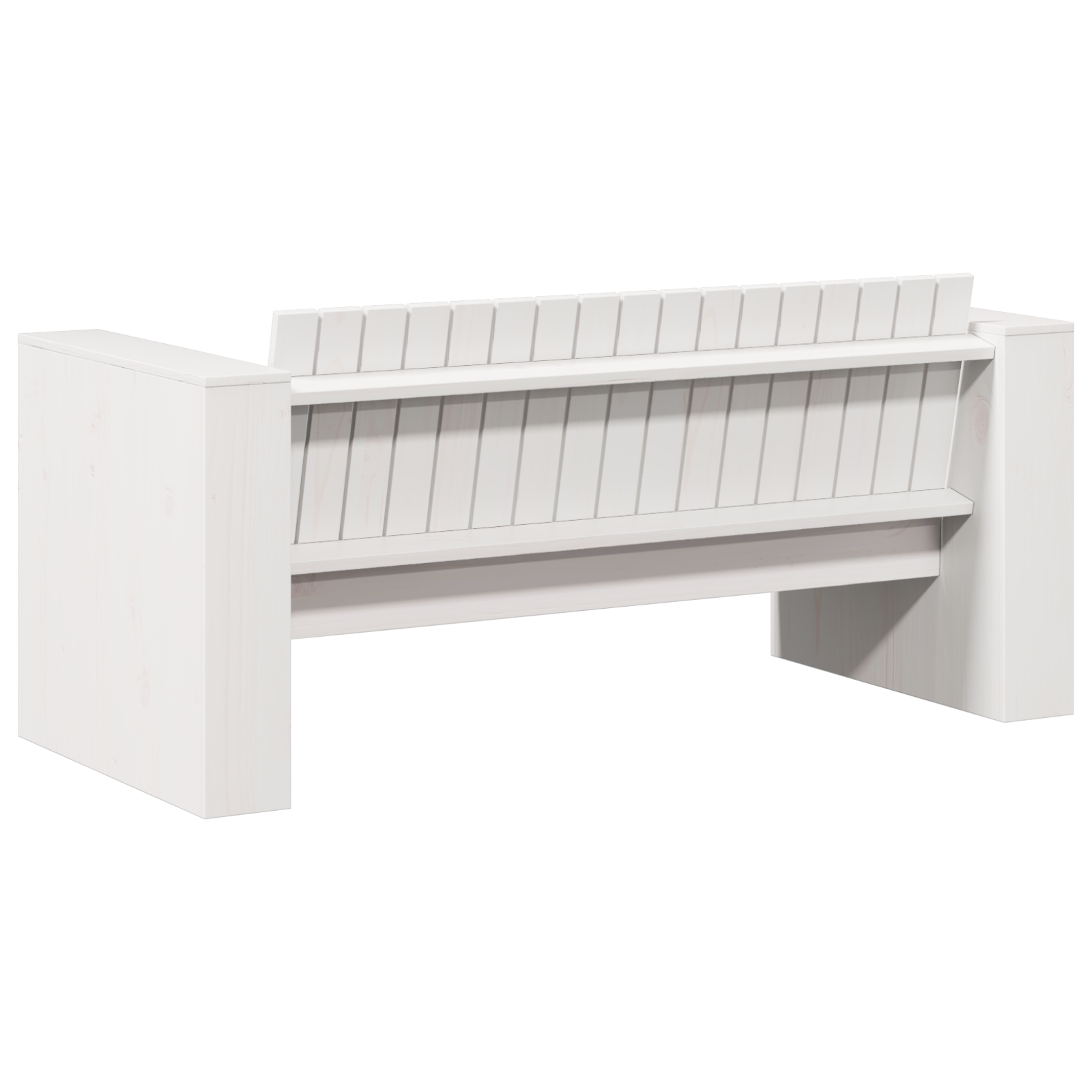 Hagemøbelsofa Hvit 134 x 60 x 62 cm Heltre furu