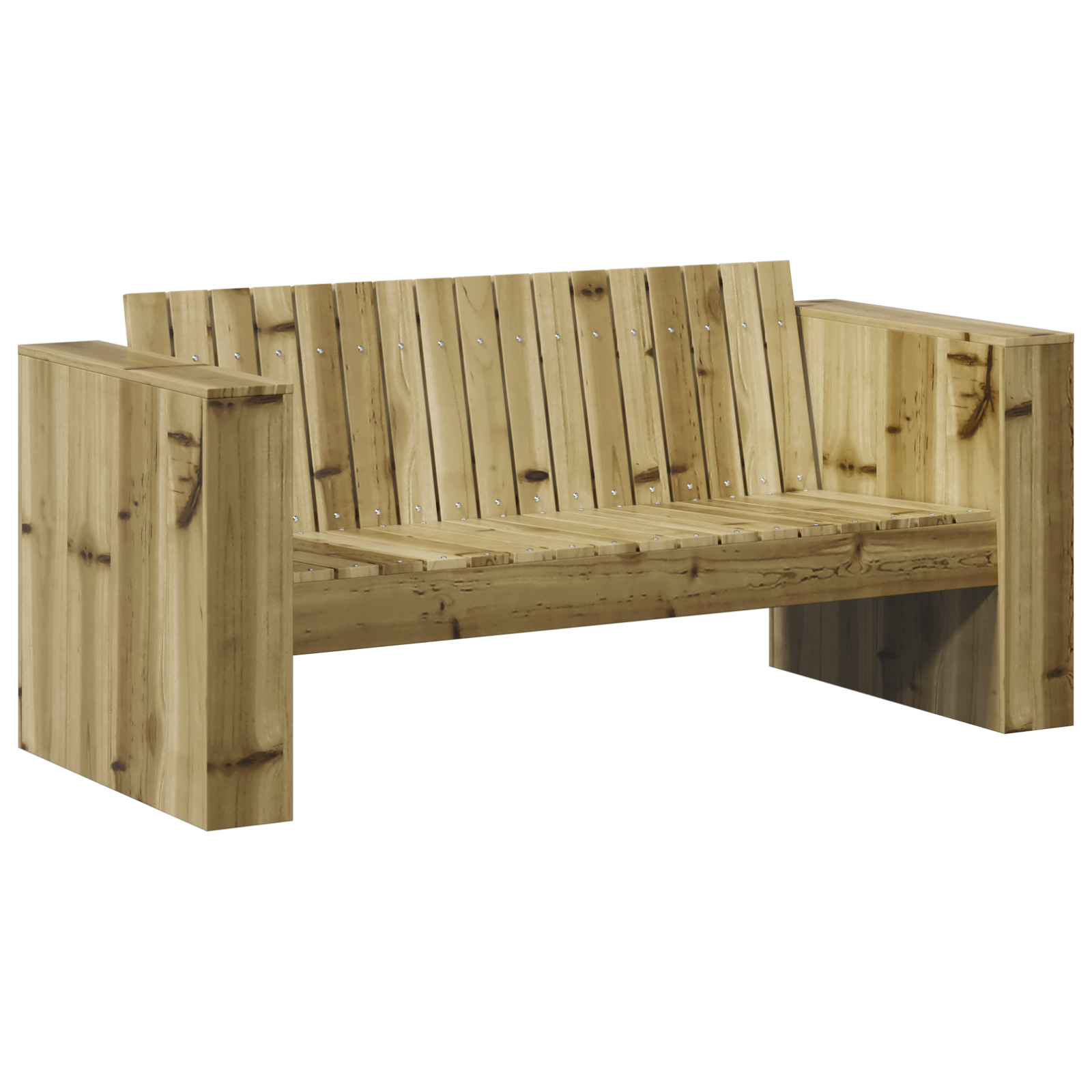Hagemøbelsofa grønn 134 x 60 x 62 cm Imprignerte furu