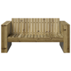 Hagemøbelsofa grønn 134 x 60 x 62 cm Imprignerte furu
