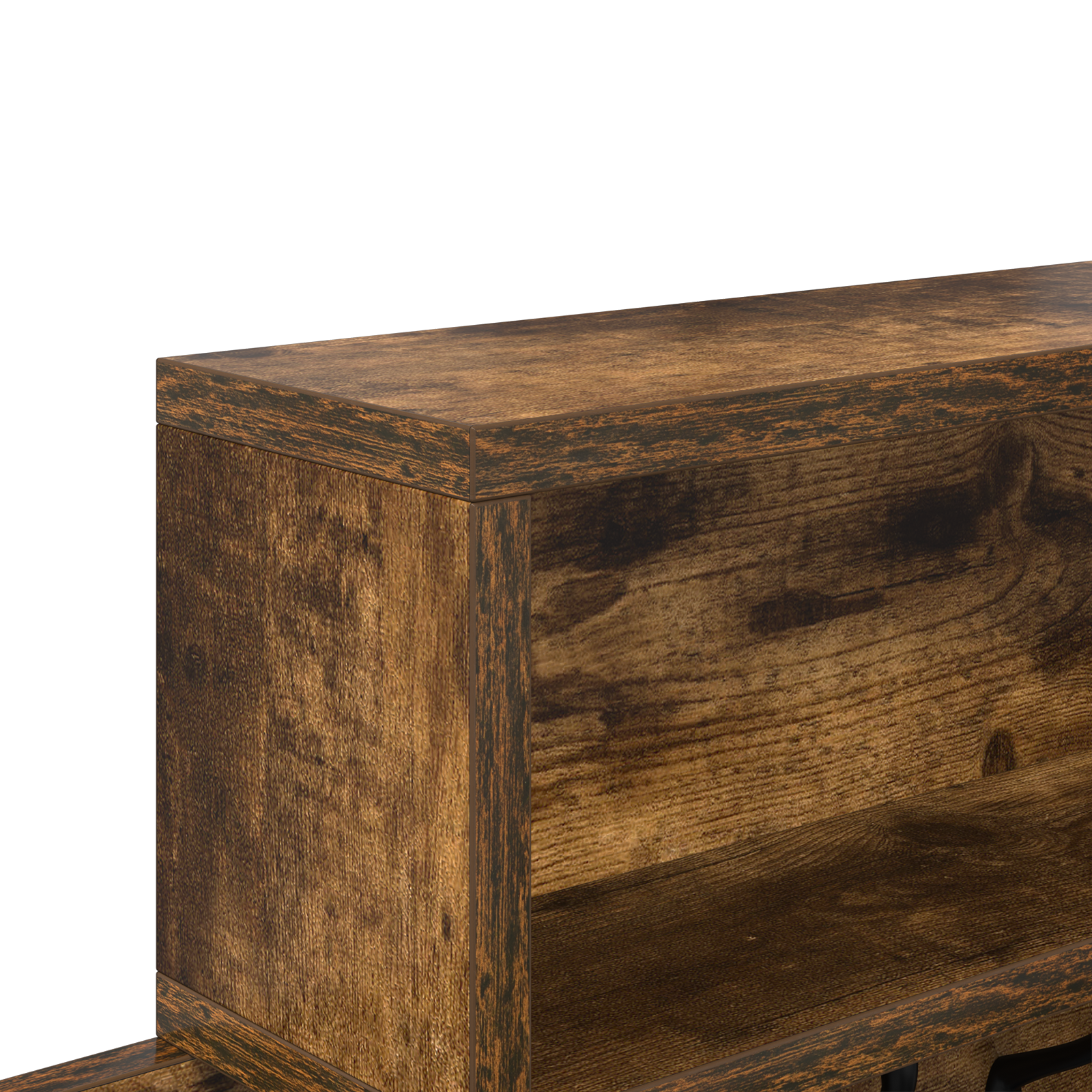 Vegghengt kleshenger Røkt eik 100 x 12 x 43.5 cm Konstruert tre