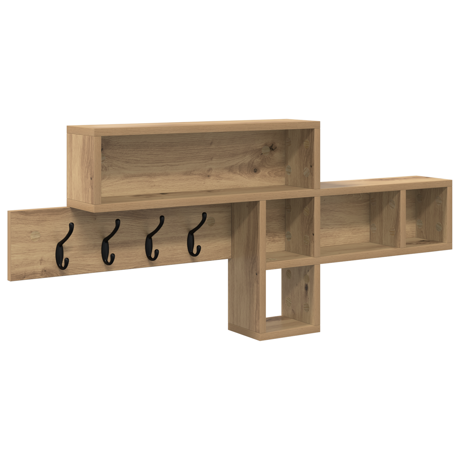 Vegghengt kleshenger med hylle artisan eik 100 x 12 x 43.5 cm