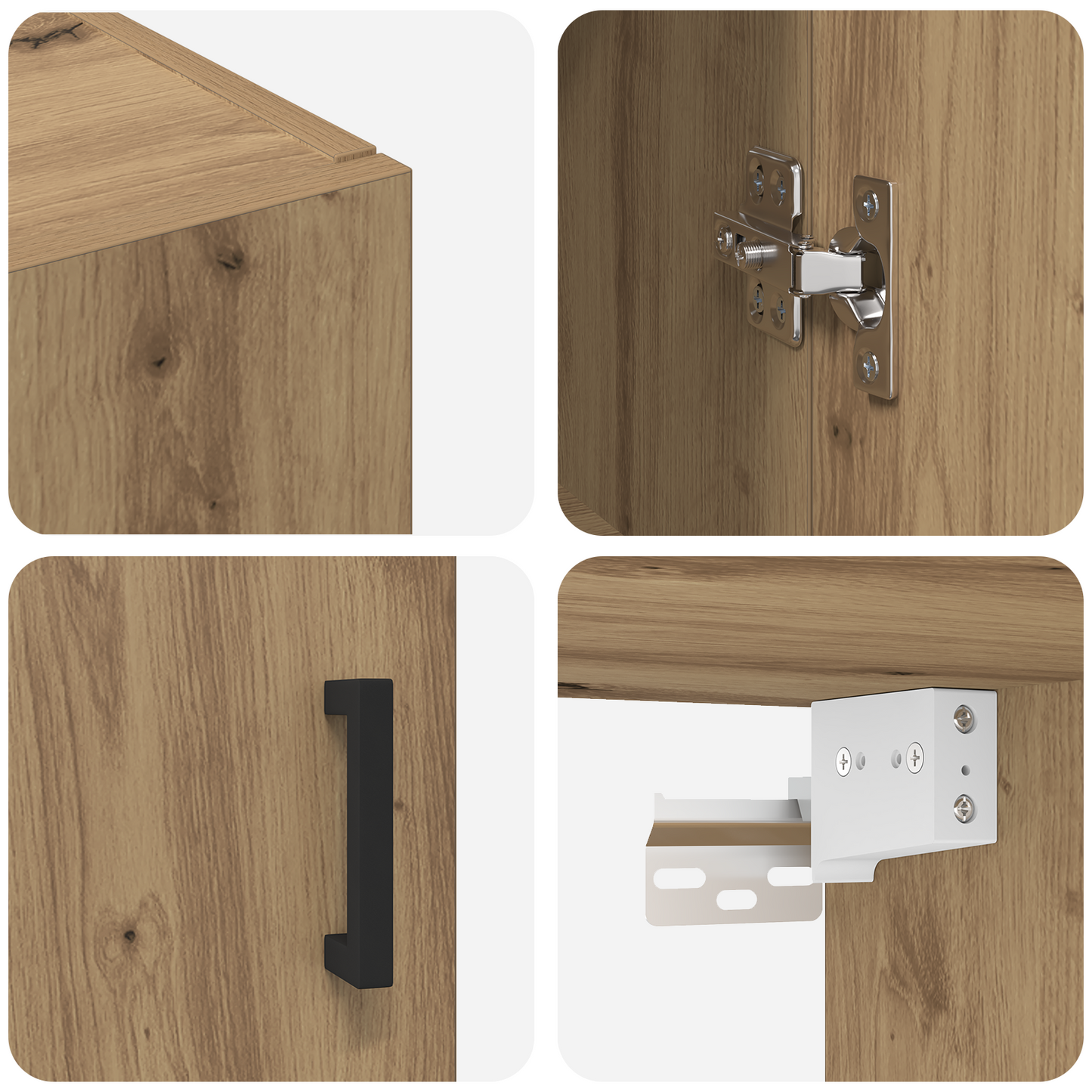 Veggskap Artisan Eik 69,5 x 34 x 90 cm Konstruert tre