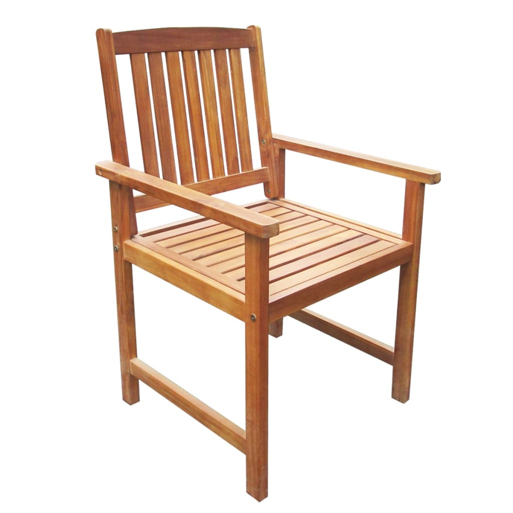 Hagestoler 2 stk heltre akasie brun