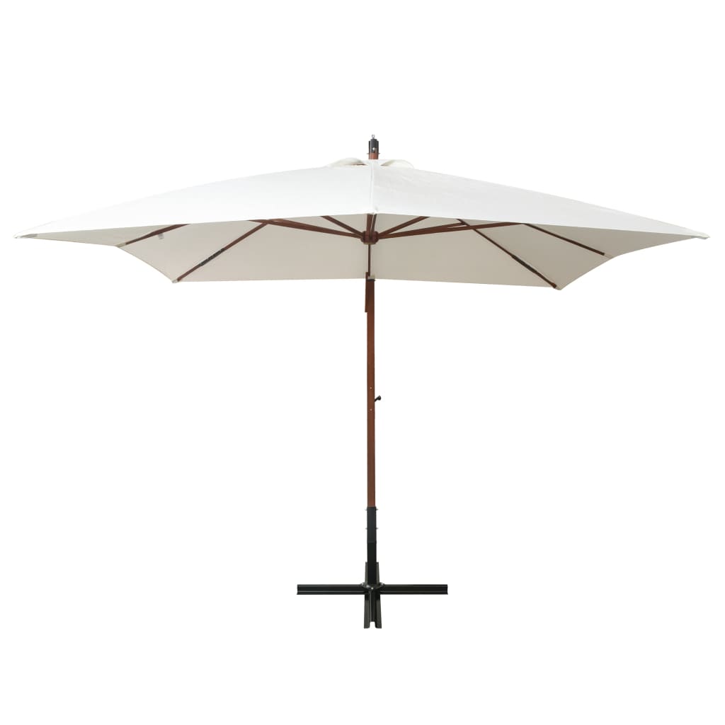 Hengeparasoll 300x300 cm trestang hvit