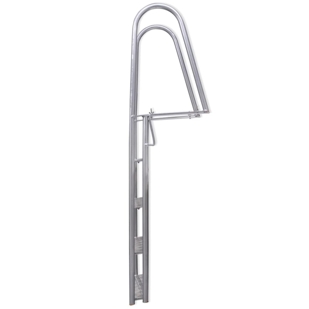 4-stegs brygge-/bassengstige aluminium 167 cm