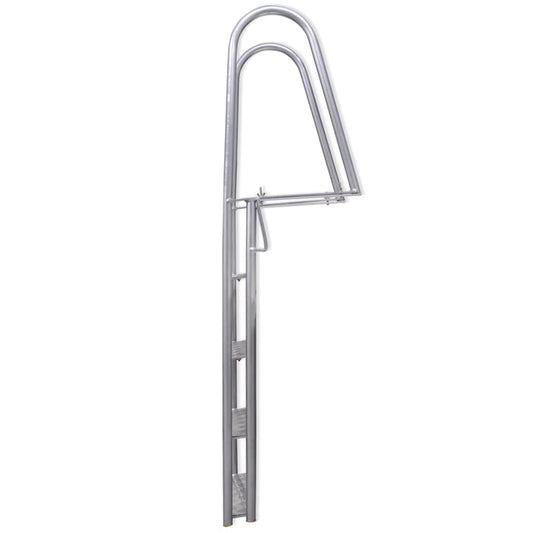 4-stegs brygge-/bassengstige aluminium 167 cm
