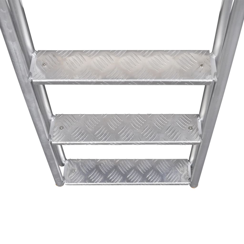 4-stegs brygge-/bassengstige aluminium 167 cm