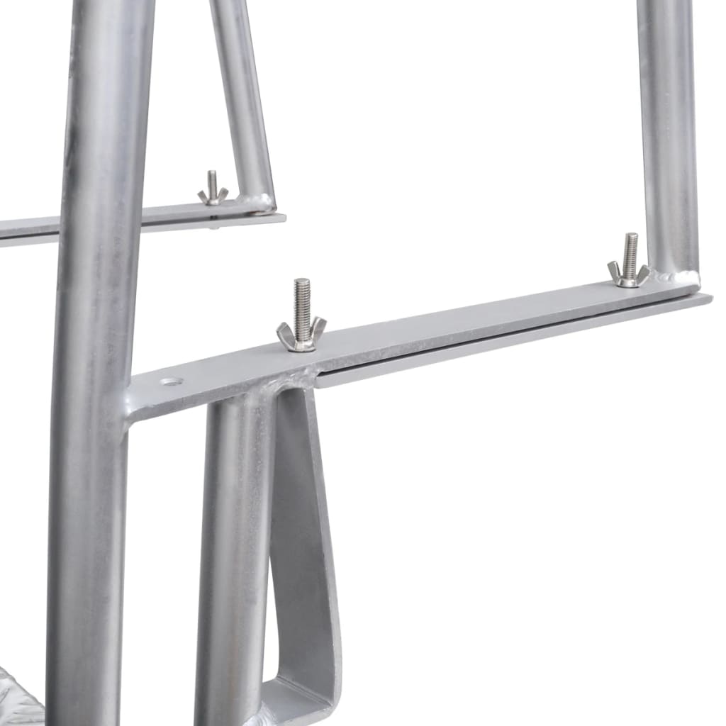 4-stegs brygge-/bassengstige aluminium 167 cm