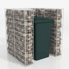 Gabion søppelskjul stål 110x100x120 cm