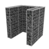 Gabion søppelskjul stål 110x100x120 cm