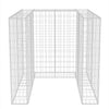 Gabion søppelskjul stål 110x100x120 cm