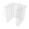 Gabion søppelskjul stål 110x100x120 cm