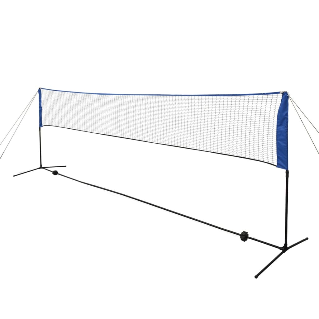 Badmintonnett med fjærballer 500x155 cm