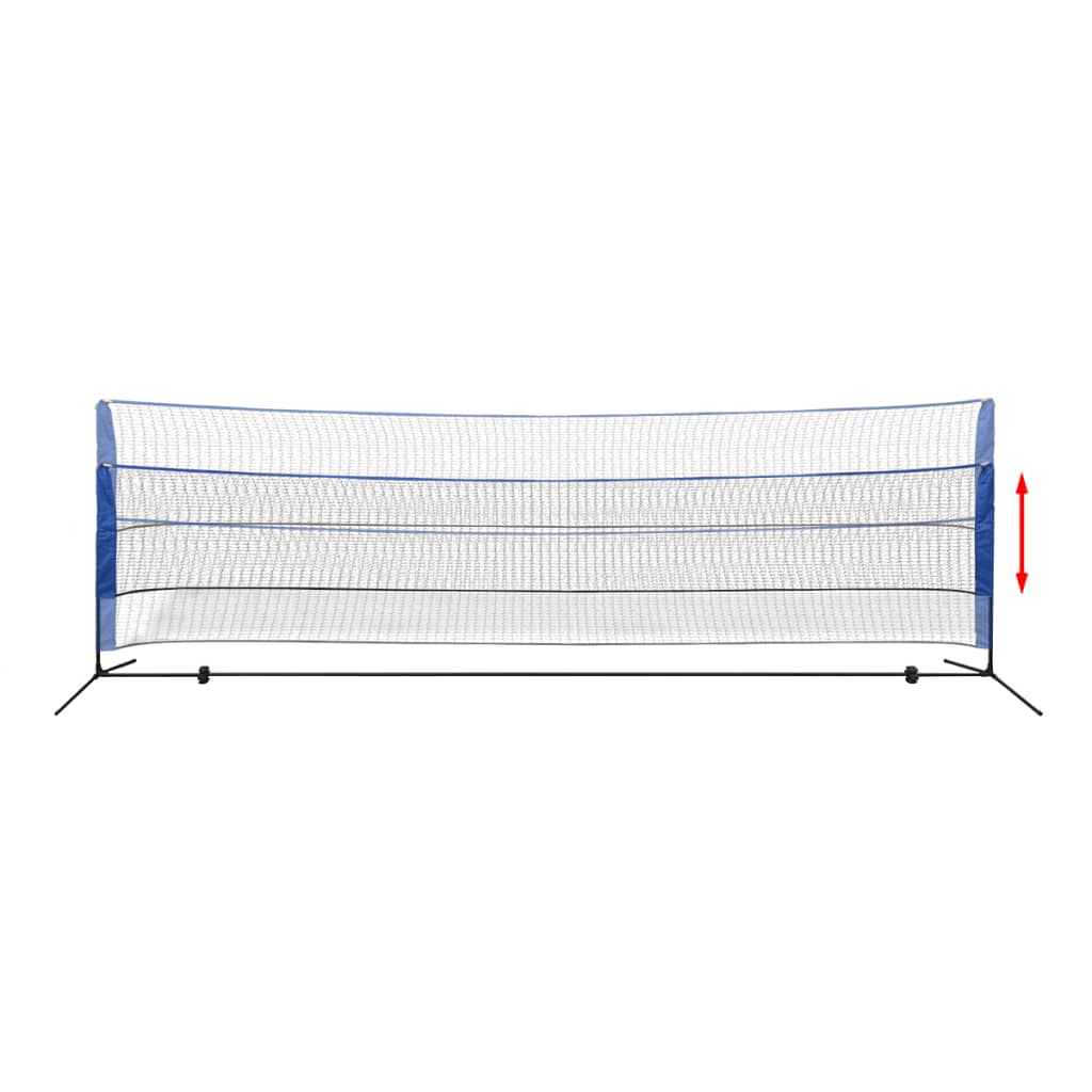 Badmintonnett med fjærballer 500x155 cm