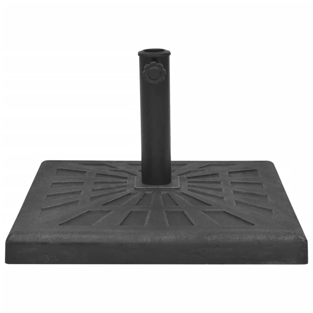Parasollfot harpiks kvadrat svart 19 kg
