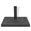 Parasollfot harpiks kvadrat svart 19 kg
